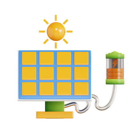 Solar Panel  3D Icon