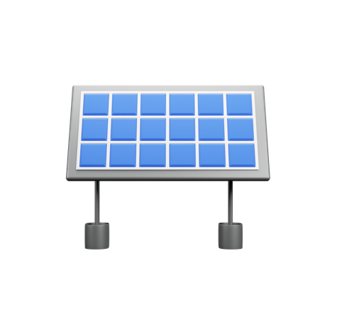 Solar Panel  3D Icon