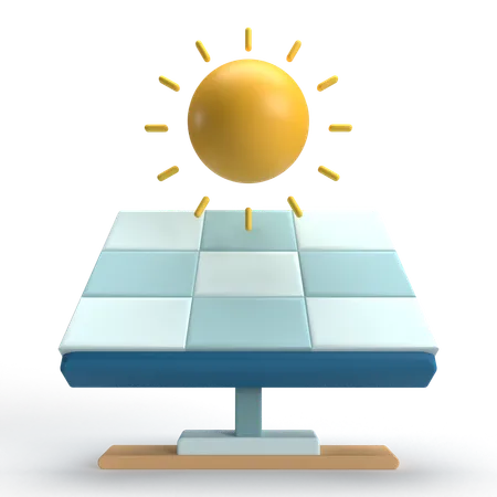 Solar Panel  3D Icon