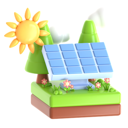 Solar Panel  3D Icon