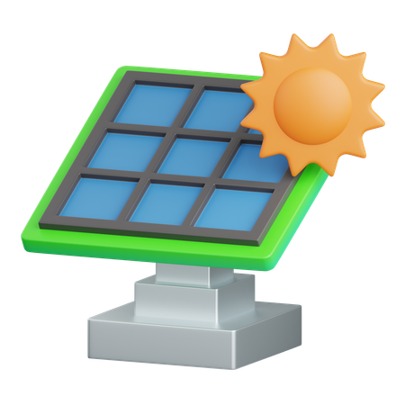 Solar Panel  3D Icon