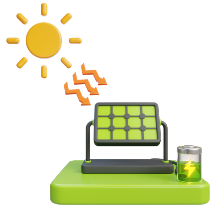Solar Panel  3D Icon