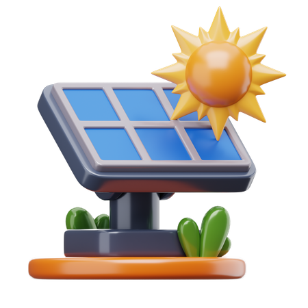 Solar Panel  3D Icon