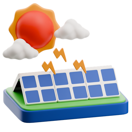 Solar Panel  3D Icon