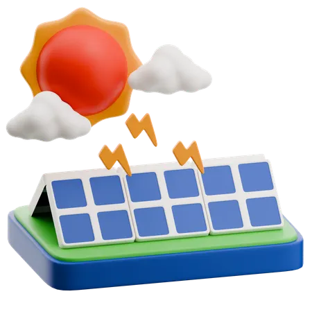 Solar Panel  3D Icon