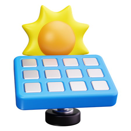 Solar Panel  3D Icon