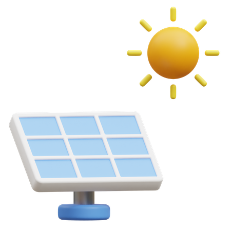 Solar Panel  3D Icon