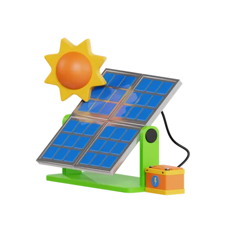 Solar Panel  3D Icon