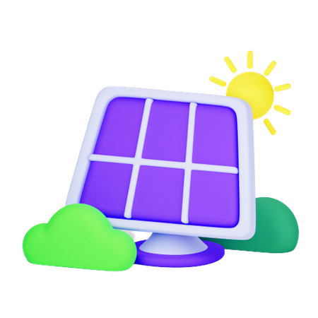 Solar Panel  3D Icon