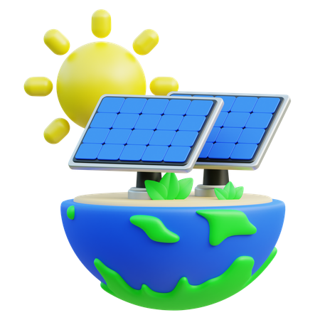 Solar Panel  3D Icon