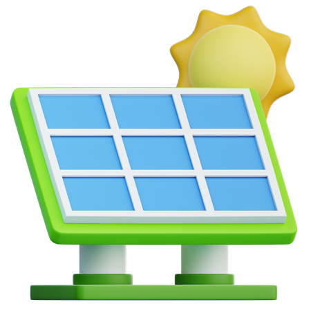 Solar Panel  3D Icon