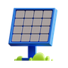 3d solar panel emoji
