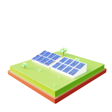 Solar panel 3D Illustration