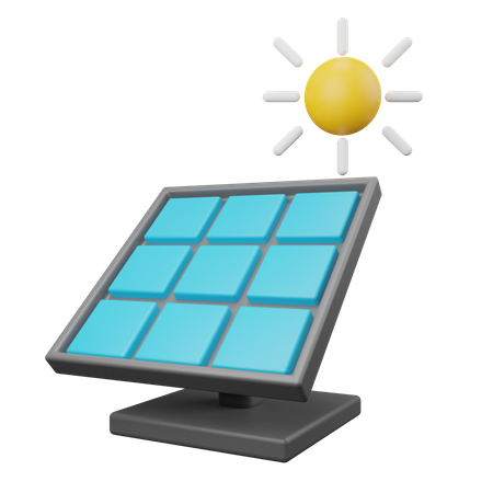 Solar Panel  3D Illustration
