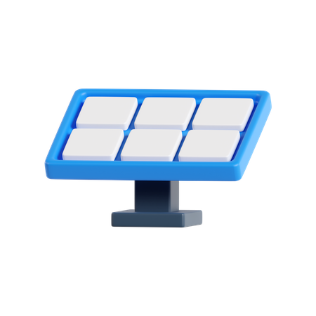 Solar Panel 3D Icon