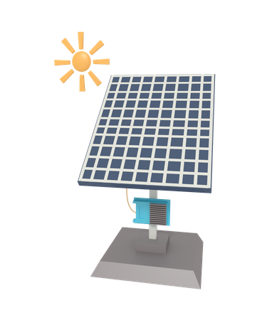 Solar Panel 3D Icon