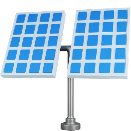 3 D Icon Illustration Two Solar Panels 3D Icon