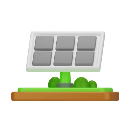 Solar Panel 3 D Go Green 3D Icon