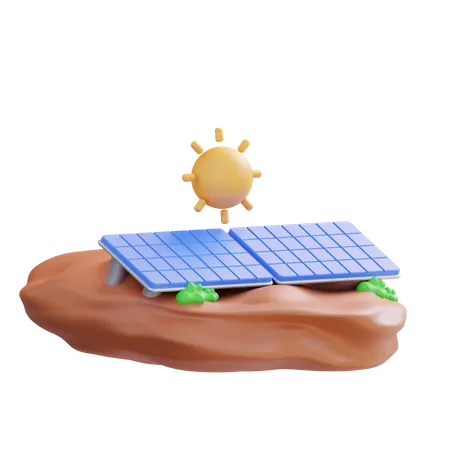 3 D Illustration Of A Solar Panel 3D Icon