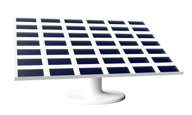 Solar Panel Isolated 3D Icon