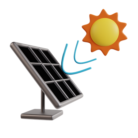 Solar Panel And Sun Renewable Energy  3D Icon