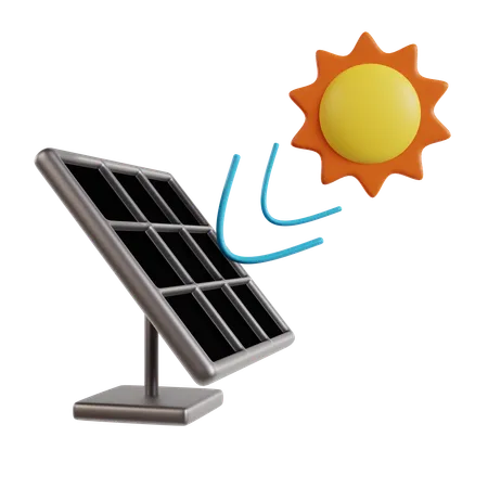 Solar Panel And Sun Renewable Energy  3D Icon