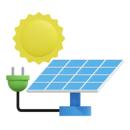 Solar Panel Energy 3 D Icon Environment Friendly Illustration 3D Icon