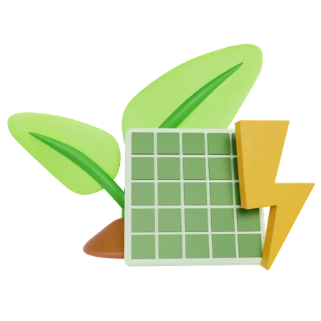 Solar Panel Energy  3D Illustration