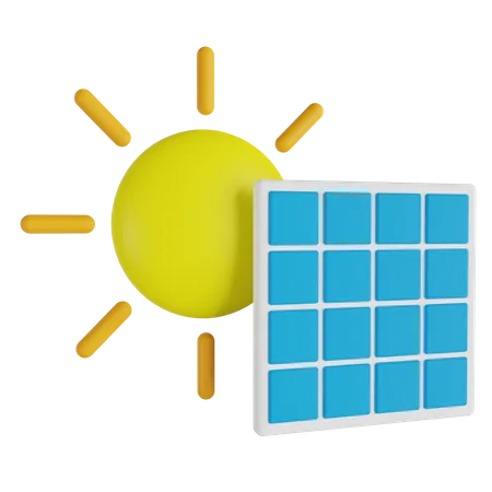 Solar Panel Energy  3D Illustration