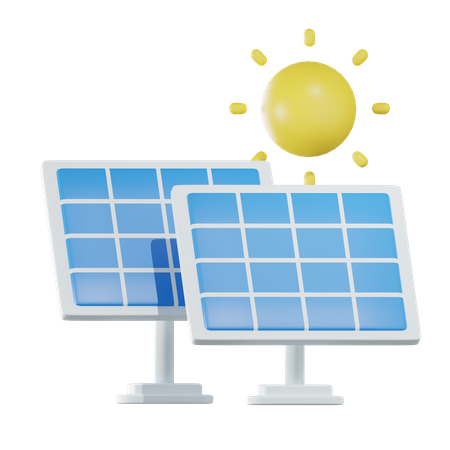 Solar Panel Energy 3D Icon