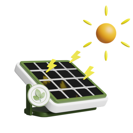 Solar panel Energy 3D Illustration