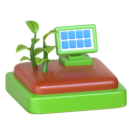 Solar Panel Farm  3D Icon