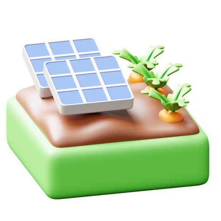 Solar Panel Farm  3D Icon