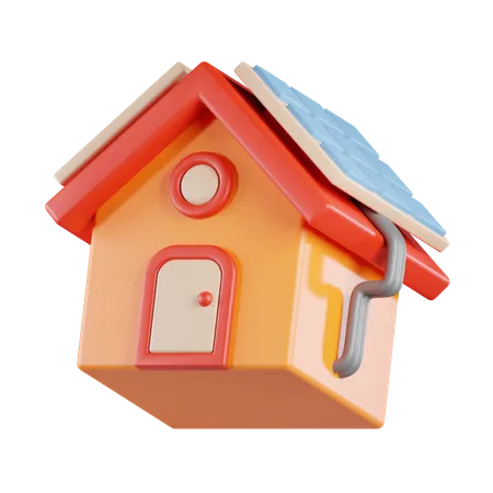 Solar Panel House  3D Icon