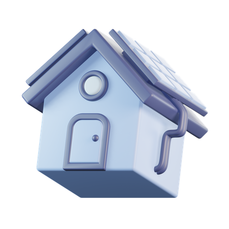 Solar Panel House  3D Icon