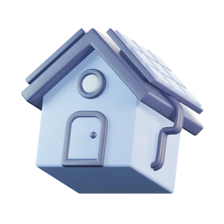 Solar Panel House  3D Icon