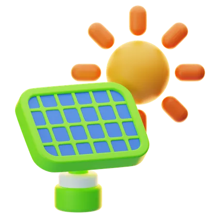 Solar Panel Power  3D Icon