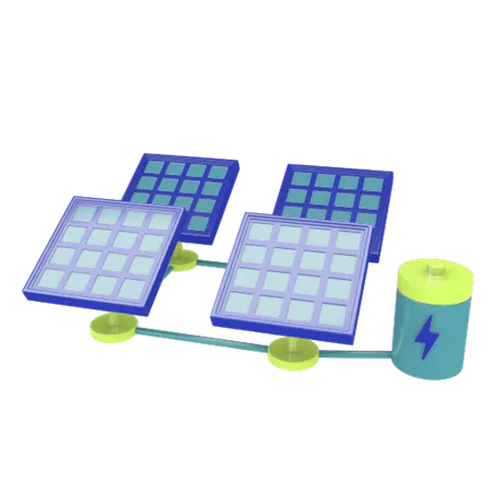 Solar panel power  3D Icon