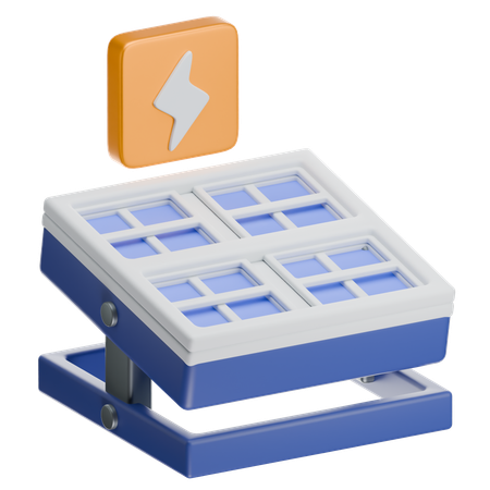 Solar Panel System  3D Icon