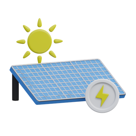 Solar Panel System  3D Icon