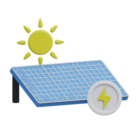 Solar Panel System  3D Icon