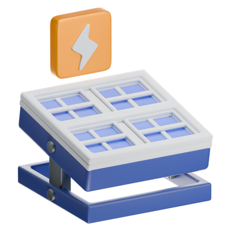 Solar Panel System  3D Icon