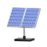 solar panel system 3d logo