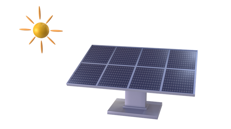 Solar Panels  3D Icon