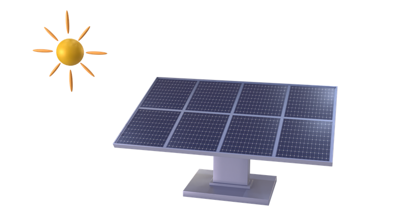 Solar Panels  3D Icon