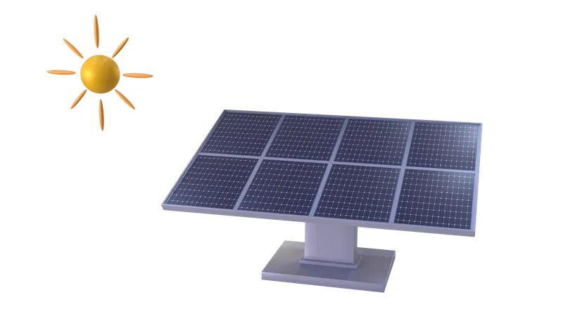 Solar Panels  3D Icon