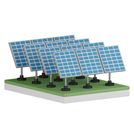 Solar Panels 3D Icon