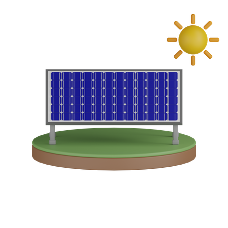 Solar Panels 3D Icon
