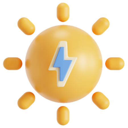 Solar power  3D Icon