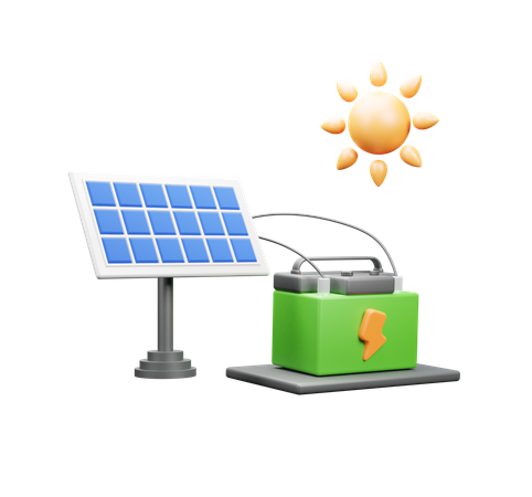 Solar Power  3D Icon